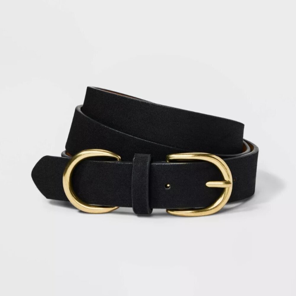Universal Thread Double Harness Metal Loop Belt – Black – Size M – NWOT